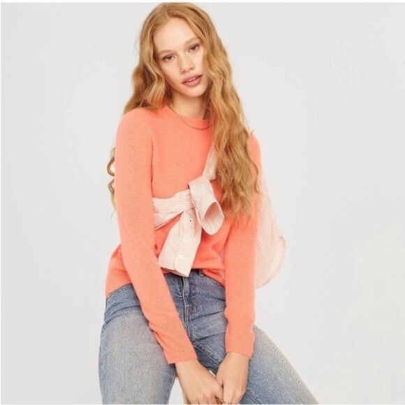 J. Crew 100% Cashmere Sweater - Coral Sz Small - Picture 7 of 8